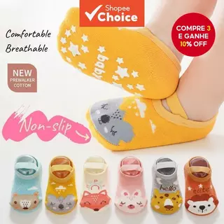 1 Par De Meias Infantis Antiderrapantes Para Bebês E Crianças Pequenas Com Estampa De Desenho Animado De Algodão Chão em Oferta na Shopee
