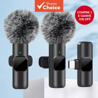 Mini Microfone Sem Fio De Lapela Para Smartphone PC Ensino De Jogos De Gravação De Áudio E Vídeo Vlog em Oferta na Shopee