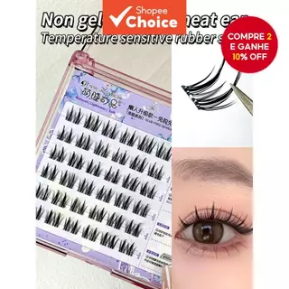 Mengjie Shangpin Pacote Com 6 Bandejas Para Cílios Postiços , Clusters Sem Cola Nós Aparência Diária Natural em Oferta na Shopee