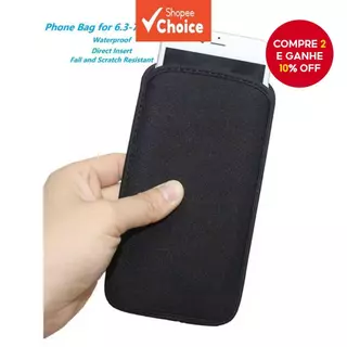 Capa De Celular De Neoprene À Prova D'água : Suporte De Telefone De Inserção Direta Para Telefones De 6.3 A 7.2 " , Resi em Oferta na Shopee