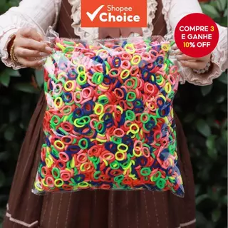 100/300 Peças Faixas De Cabelo Elásticas Fofas Para Meninas Mini Tiara De Nylon Colorida Acessórios De Rabo De Cavalo In em Oferta na Shopee