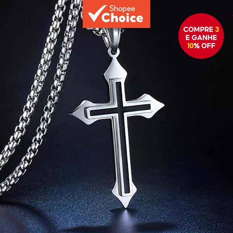 Colar De Cruz De Titânio Clássico Joias Personalizadas Para Homens E Mulheres Uso Diário