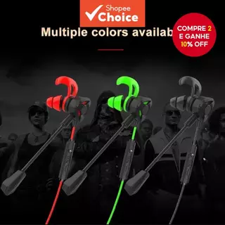 G21 Fone De Ouvido Com Fio Para Jogos , Configuração De Febre , Microfone Plug-In , Intra-Auricular , Som De Alta Qualid em Oferta na Shopee