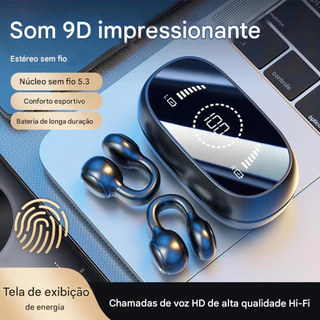 Fone Bluetooth Clip 2026 Não Intra Auricular Conforto Som Claro Autonomia Longa Proteção dos Ouvidos