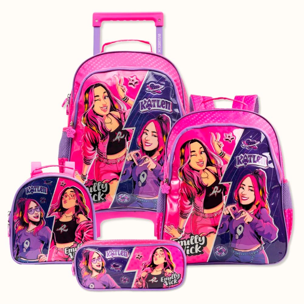 Material Escolar Emilly Vick Mochila Lancheira Estojo Original Xeryus ...