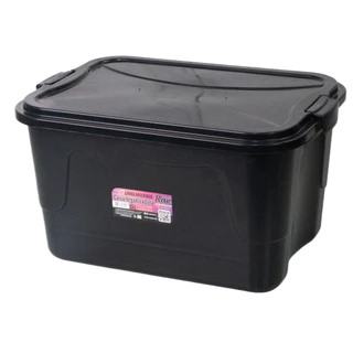 Caixa Organizadora Multibox 15L Com Tampa E Trava Black em Oferta na Shopee