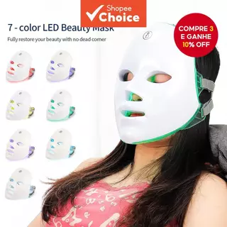7 Cores Led Máscara Fóton Terapia Para Cuidados Com A Pele Endurecimento Anti-Envelhecimento Beleza Facial Ferramentas D em Oferta na Shopee