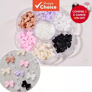 3D Estilos Mistos Prego Arco-Nó Borboleta Contas Studs Cristais Ferramenta De Arte Para Manicure em Oferta na Shopee