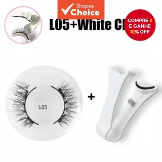 Conjunto de Cílios Magnéticos Reutilizáveis 3d com Pinças e Clips para Comprimento e Volume em Oferta na Shopee