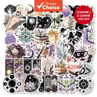 Adesivos Decorativos À Prova D'água Para Bruxas De 50pcs Autocolantes Cadernos De Notas De Água Com Conta Manual em Oferta na Shopee