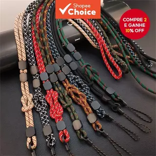Cordão De Telefone Ajustável Feito À Mão-Alça De Pescoço De Uso Duplo E Pingente De Capa em Oferta na Shopee