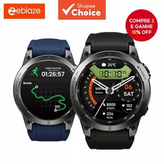Novo Zeblaze Stratos 3 Pro Smart Watch com GPS integrado e importação de rotas, tela AMOLED, Bluetooth para chamadas