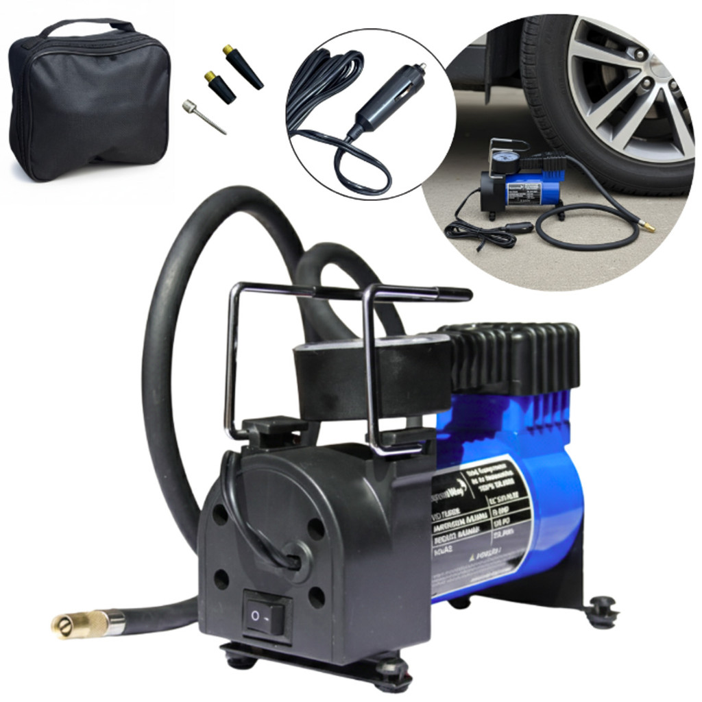 Mini Compressor de Ar Automotivo 12V Portátil 150 Psi 3 Bicos 35L/min ...