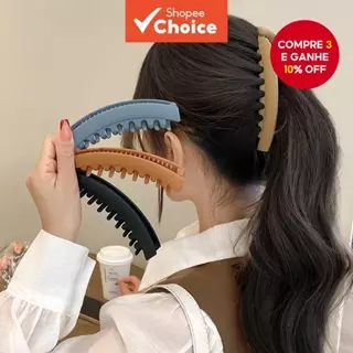 Clipe De Garra Fosco Com Dentes Estilo Simples Banana Rabo De Cavalo Grampo De Cabelo Para Acessórios Femininos em Oferta na Shopee