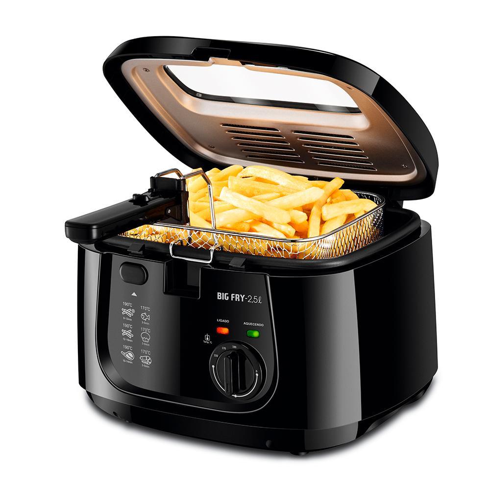 Fritadeira Elétrica Big Fry 25L Mondial Preto 1500W FT-07
