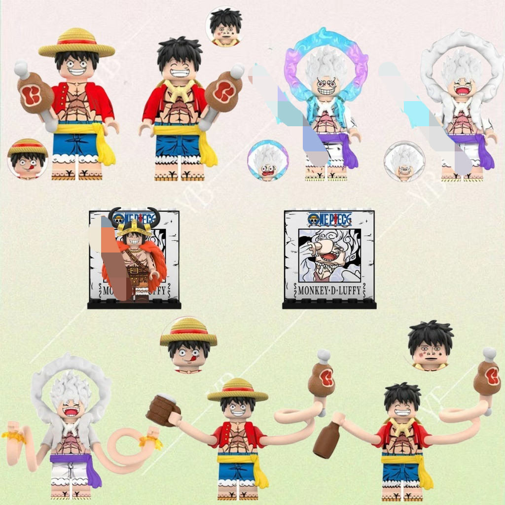Blocos educacionais de construção série Anime montaram ornamentos modelos de brinquedos