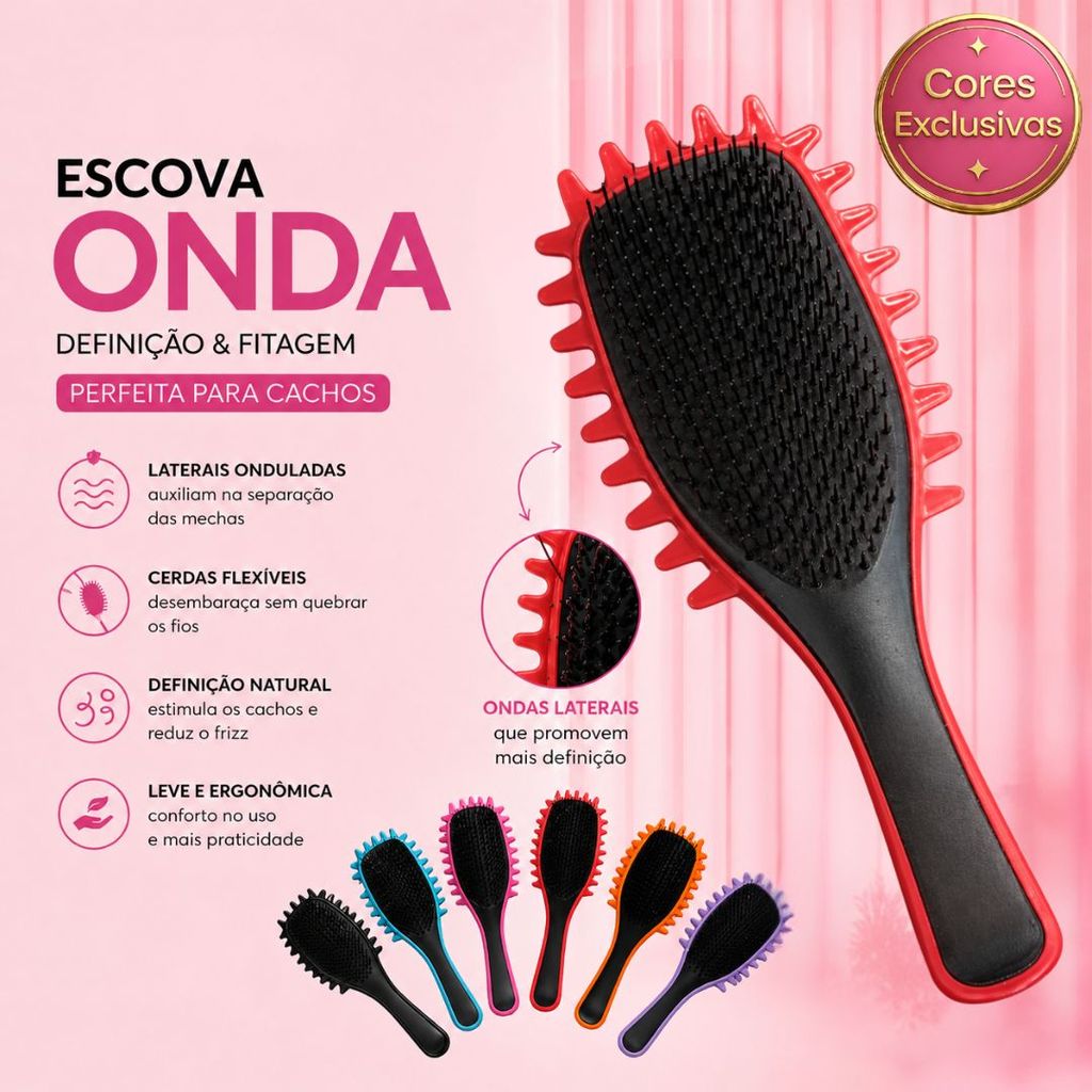 Escova Onda Finalizadora Cachos Crespo