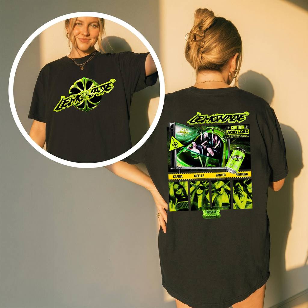 Camiseta Masculina Feminina Aespa Lemonade Warning Sinal Amarelo T