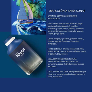 Kaiak Sonar Deo Colônia Masculino Perfume Natura 100ml