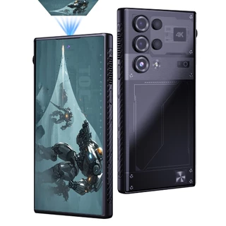 W&O Celular com Projetor Smartphone 512GB/12GB ram 5G Dual Sim Android 14 12000mAh 6.79'' Tela,Câmera 108MP