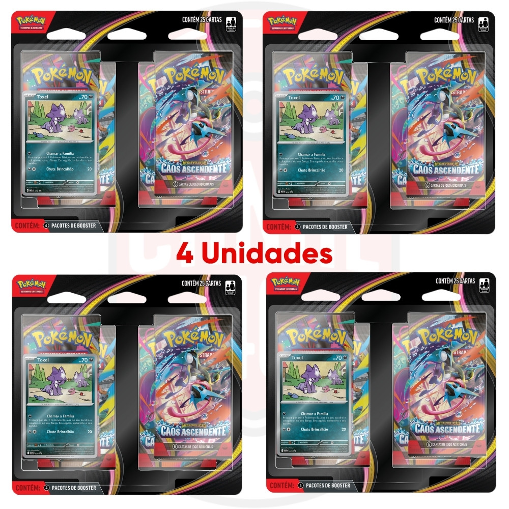 BLISTER QUÁDRUPLO TOXEL MEGA EVOLUÇÃO CAOS ASCENDENTE ME04 COPAG
