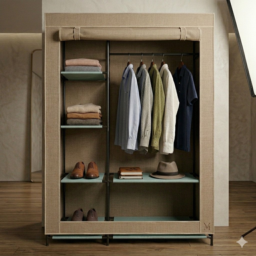 Guarda Roupa Simples Solteiro Portátil Dobrável Closet Organizador ...