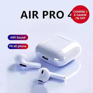 TWS Pro4 Bluetooth 5.3 Fones De Ouvido Sem Fio 9D Estéreo Alta Fidelidade Fone Microfone Verão Viagem Essencial Ano Novo