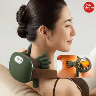 Massageador Ergonômico de 8 Pontos para Pescoço e Ombros, Alívio Profundo Portátil