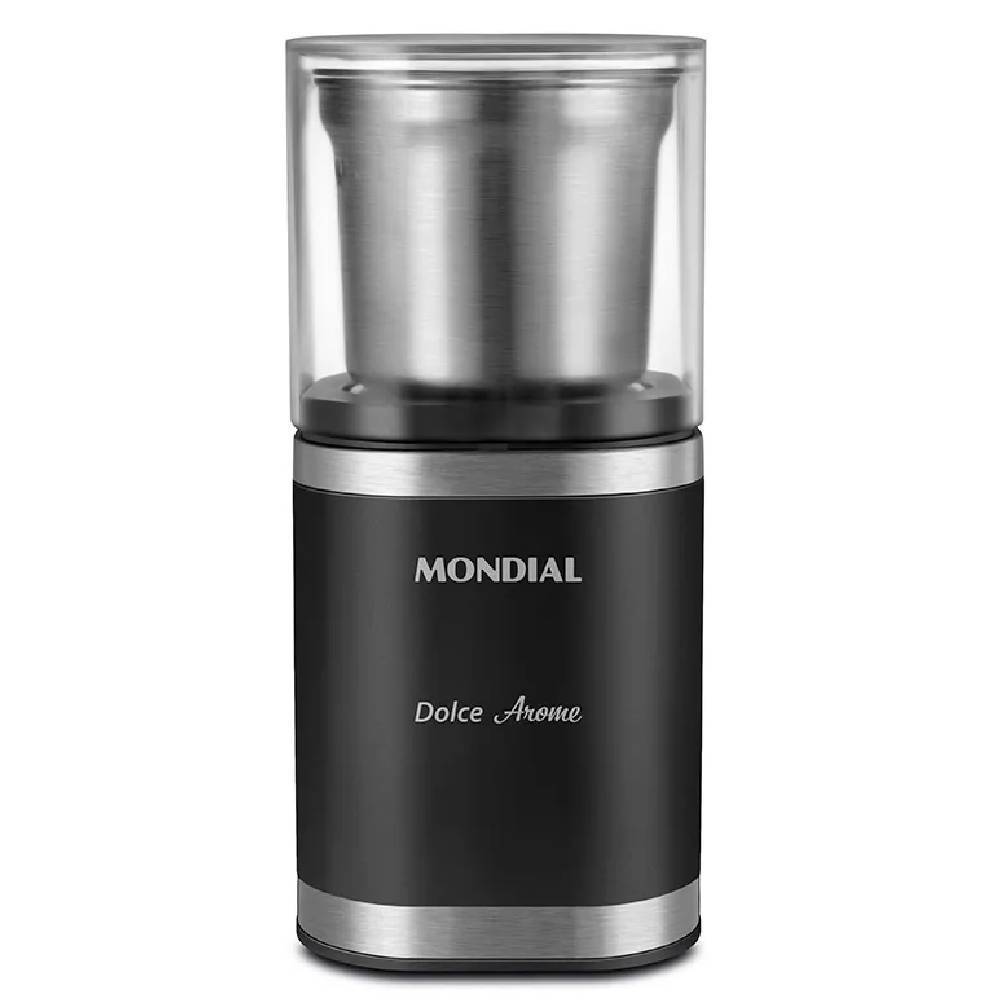 Moedor de café e grãos elétrico 180W em aço inox Dolce Arome