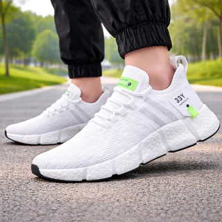 Tênis Respirável Branco e Confortável Esportivo Pro Corrida Treino Academia Speed Run Leve 33Y Importado