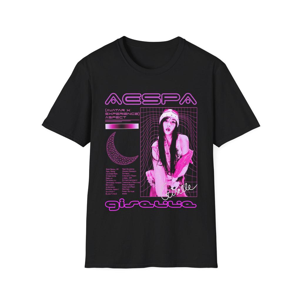 Camiseta Masculina Feminina Estampa aespa Giselle Cyber Y2K K-pop