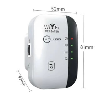 Repetidor Wi-Fi 300Mbps 2.4GHz Com WPS Porta LAN Extensor Amplificador De Sinal Wireless Bivolt
