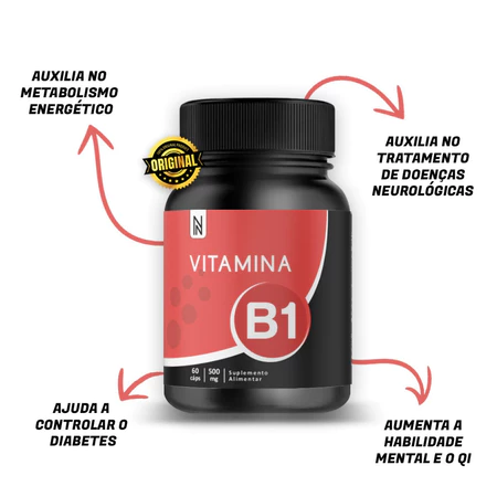 Vitamina B1 Tiamina 60 cápsulas NATURALLY