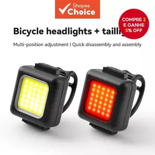Lanterna de Bicicleta de Montanha com Luz Traseira e Combinação de Bicicleta