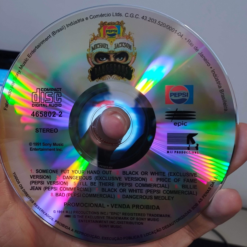 CD Michael Jackson Dangerous PEPSI Promo Edição Exclusiva (9