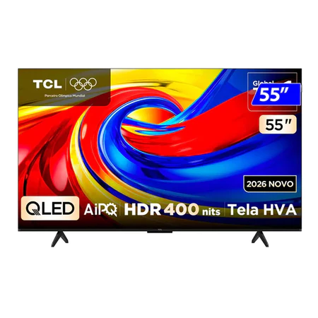 Smart TV TCL QLED 55 Polegadas 4K Wi Fi Google TV Comando de Voz 55P7L