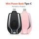 Carregador Portátil Chaveiro Tipo-C de Emergência Mini Power Bank ANJGG BRASIL