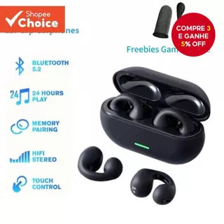 T75 Ear-Clip Bluetooth Fones De Ouvido Sem Fio 3D Surround Stereo Bass Sports Headset Com Microfone