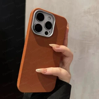 Capa De Couro Texturizada Adequada Para IPhone 17 16 15 14 13 12 11 Pro Max Plus À Prova De Choque