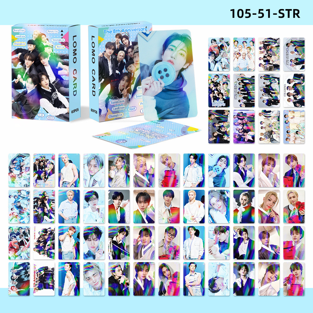 STRAY KIDS HYUNJIN FELIX Holographic Laser Lomo cards Photocards