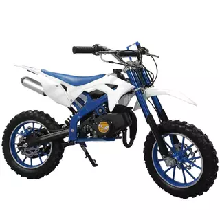 Mini Moto Cross a Gasolina 49cc 2 Tempos Freio a Disco Azul
