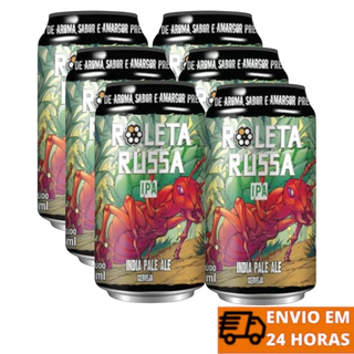 Kit 06 Cervejas Roleta Russa Indian Pale Ale IPA lata 350ml
