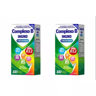 Complexo B Suplemento Airela 100 Comprimidos - Kit 2 Un