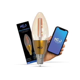 Kit Lâmpadas LED Vela Smart E27 Wi-Fi Avant Neo 4W e 5W Inteligente
