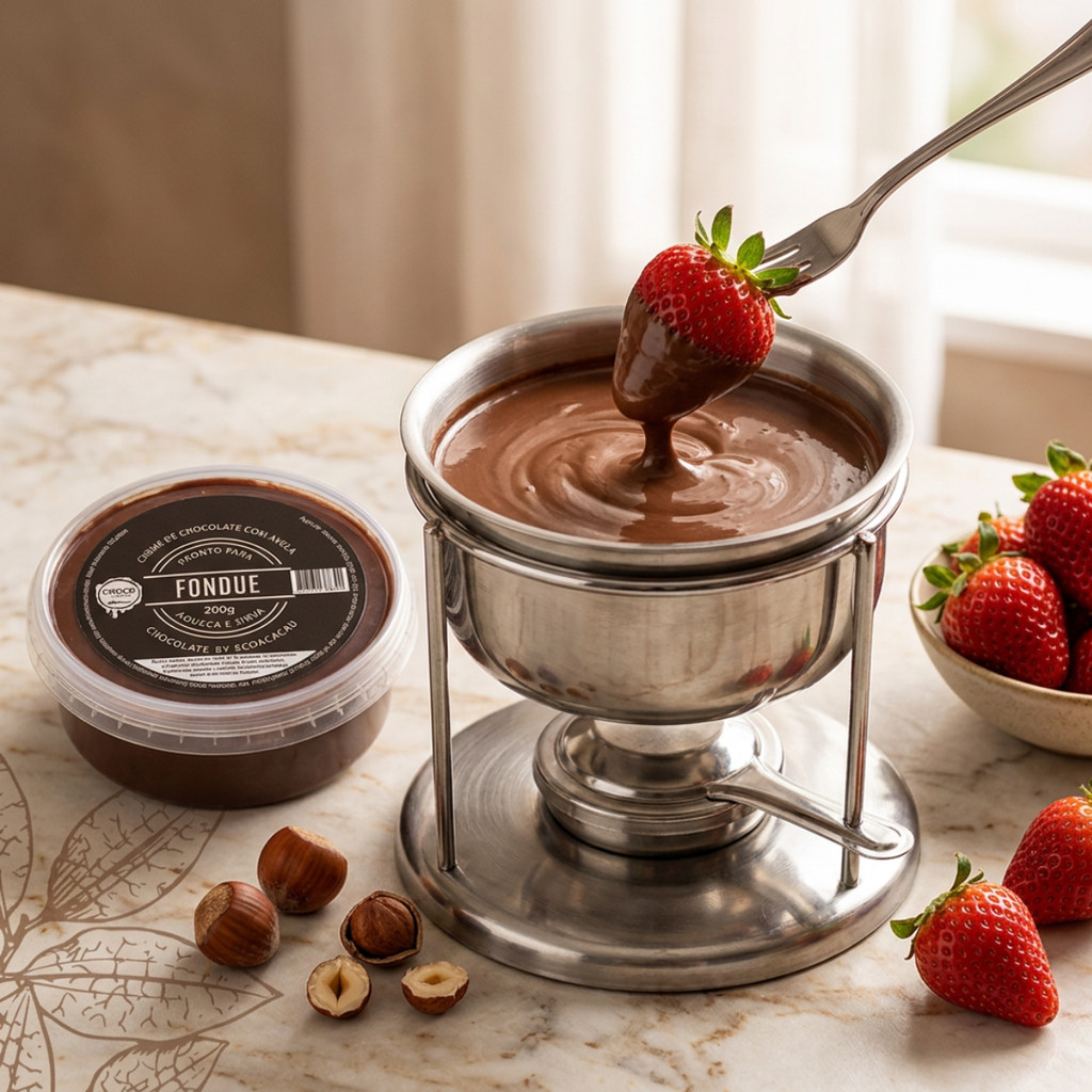 Creme Fondue Chocolate com Avelã 200g Choco Terapia — Choco Terapia