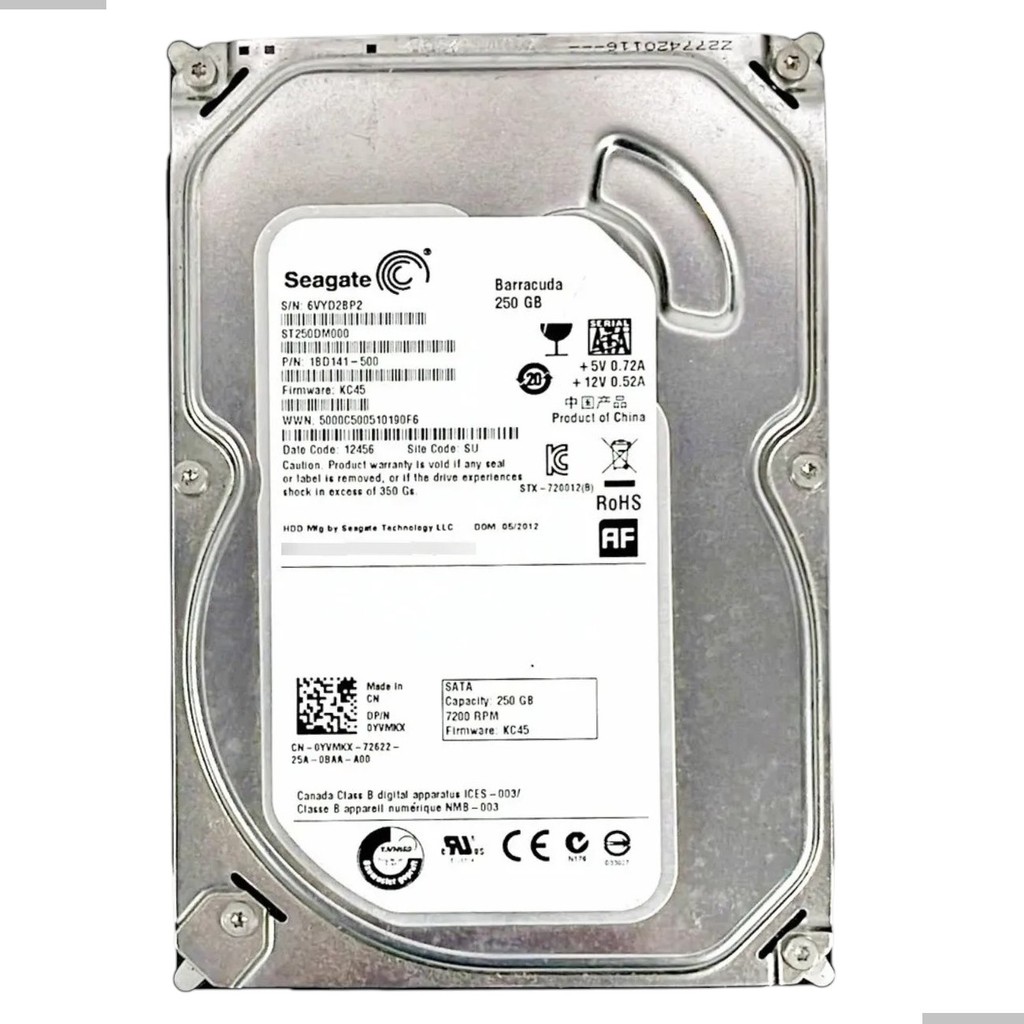 HD 8TB SEAGATE BARRACUDA 5900RPM SATA 3 6GB/S 256MB CACHE em