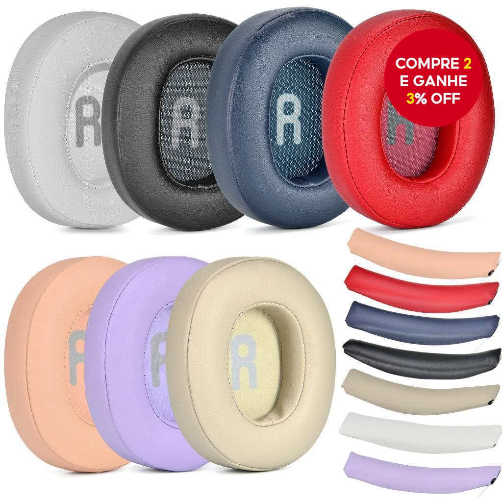 Almofadas Ovais Para Fones De Ouvido, Espuma Fone JBL Tune 700 (700BT)/710 (710BT)/720/750/760/770