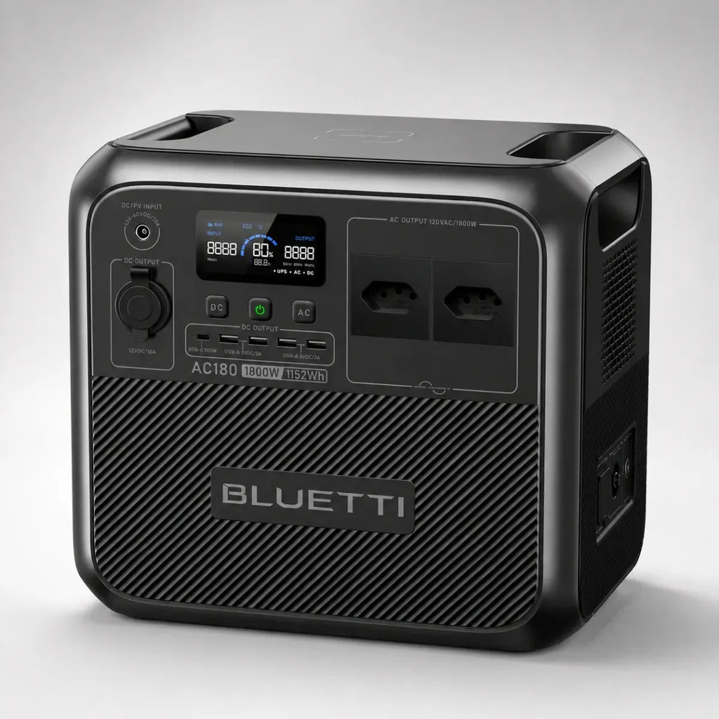 Gerador Solar Bluetti Ac180 1152wh 1800w Portátil Nobreak | Shopee