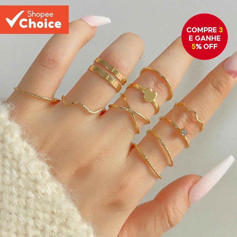 Conjunto De Anel De Aço Inoxidável Onda De Coração Vintage Para Casais Ocasiões Românticas Combinando Joias De Amor