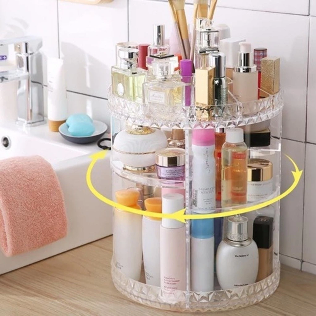 Organizador De Cosmético Maquiagem Acrílico Giratório 360º